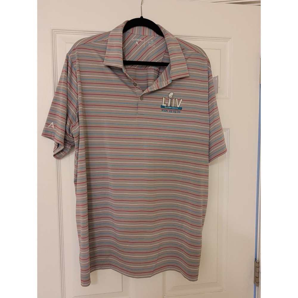 Super Bowl LIV 54 Miami Antigua Polo NFL Chiefs 49ers Football Golf Shirt XL
